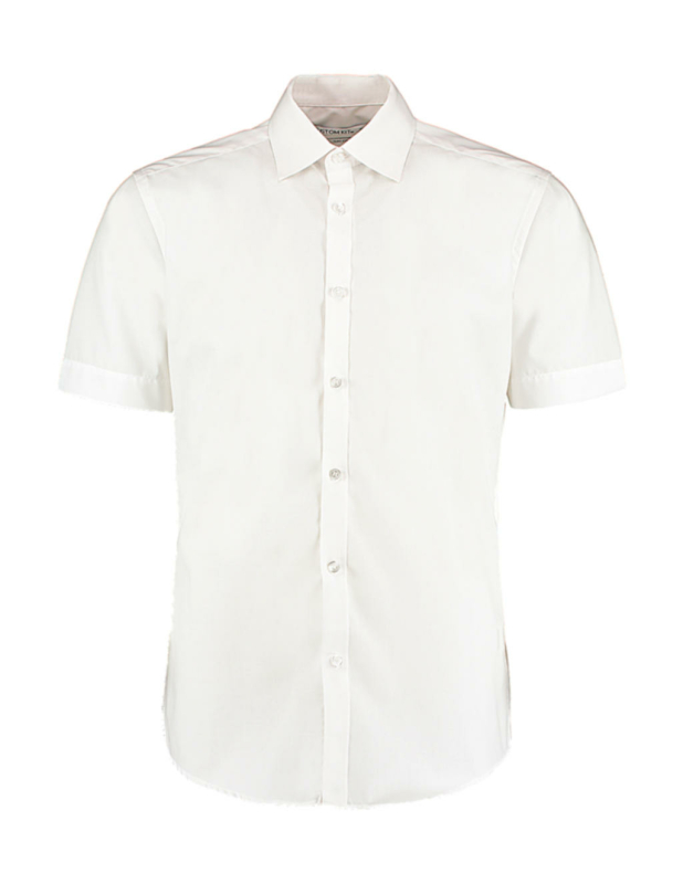 EASY-CARE Kurzarm Hemd Slim Fit in weiß