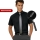 EASY-CARE Kurzarm Hemd Palmenzweig® schwarz
