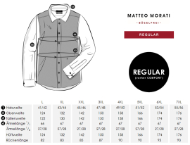 Matteo Morati® Hemd - Exklusiv, Fb. hellgrau Lang  Twill-Q