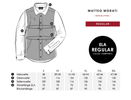 Matteo Morati® Hemd - Extra Lang Arm, Popelin-Q,...