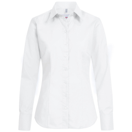 Premium Langarm Damen Bluse REGULAR FIT - WEISS